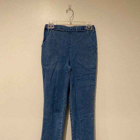 Croft & Barrow Elastic Waist Pull-On High-Rise Mom Jeans - Picture 1 of 4